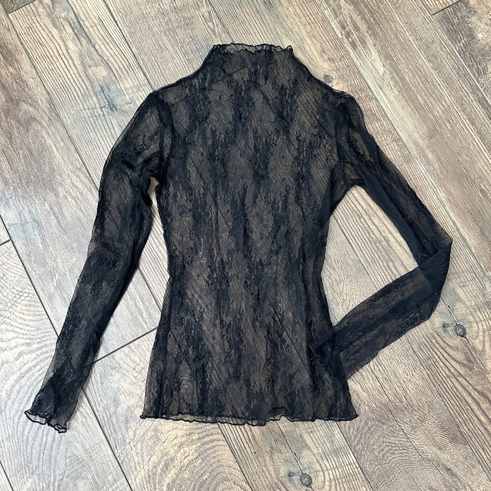 Sheer long sleeve top